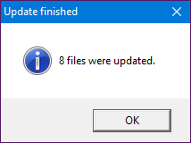 Update finished